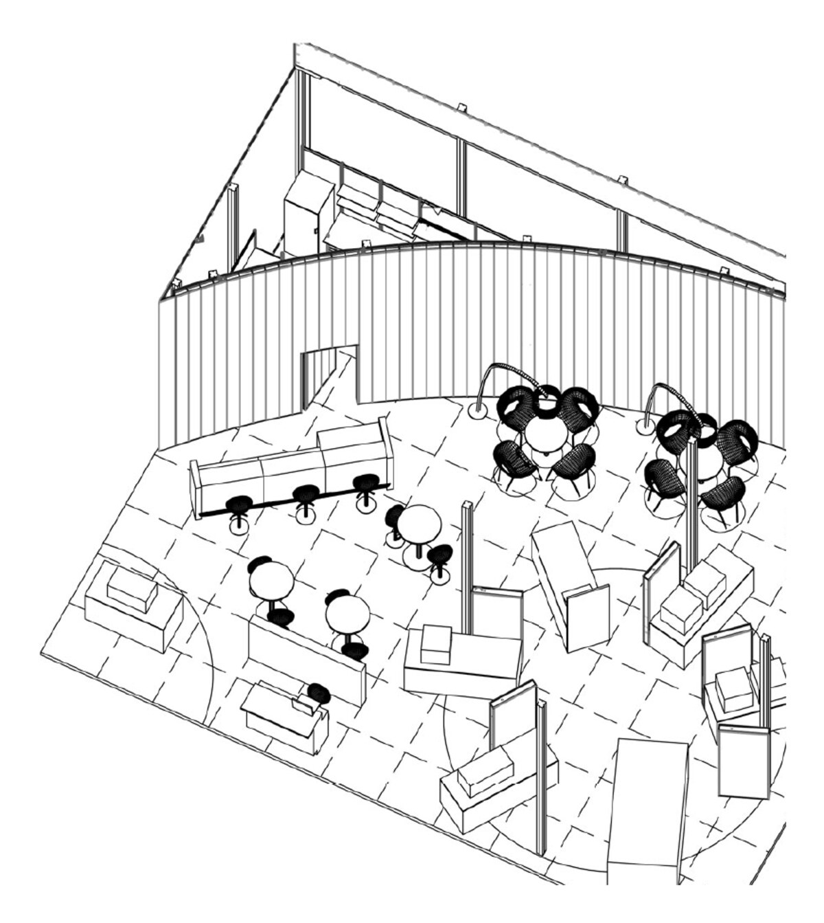 Skizze des Stands aus der Planung